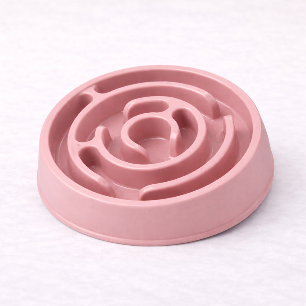 Gamelle anti-glouton Canidoo pour chien, relief intense, rose