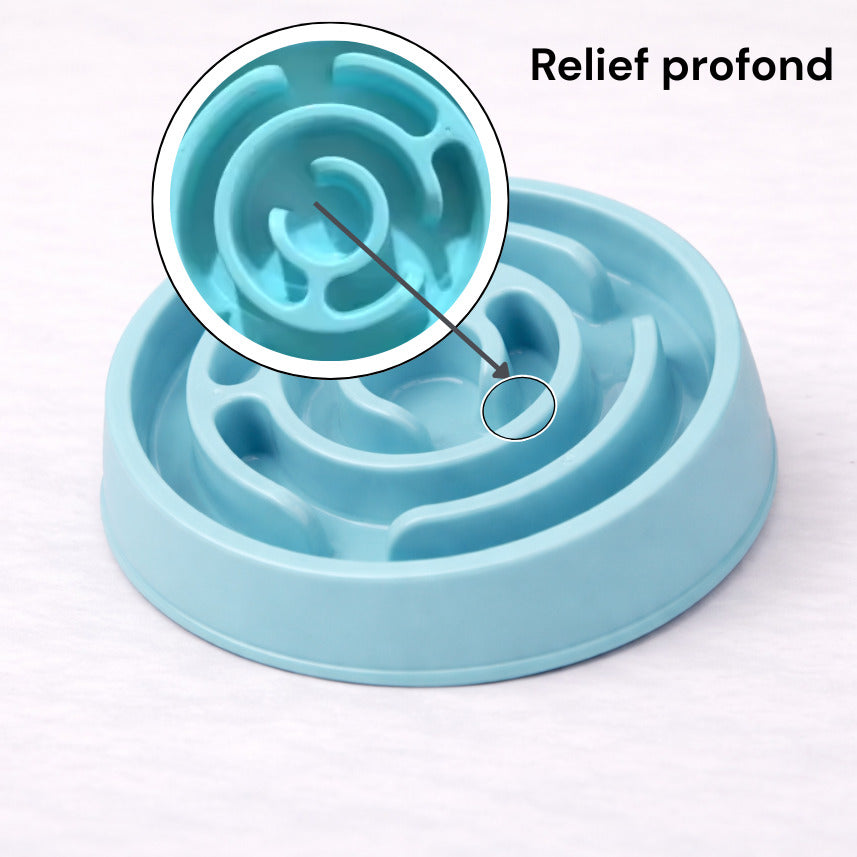 Zoom sur les relief de la gamelle anti-glouton Canidoo