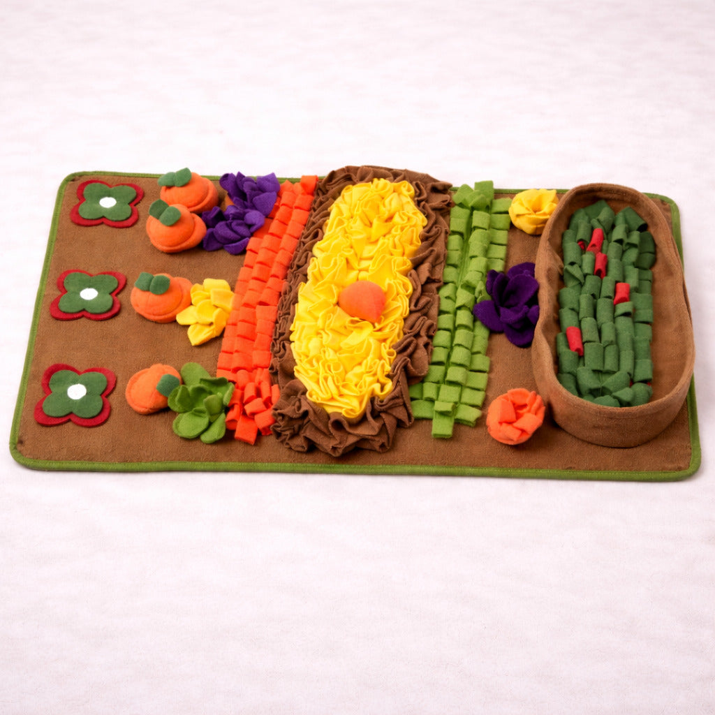 Tapis de fouille pour chien avec ventouse Canidoo marron, jeu d’odorat 