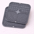 Lot de 2 tapis de léchage pour chien Canidoo en silicone gris, 3 reliefs