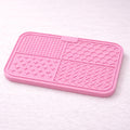 Tapis de léchage pour chien Canidoo en silicone rose, format rectangle