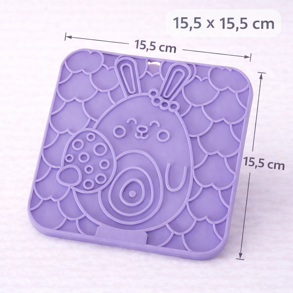 Tapis de léchage Canidoo facile – dimensions 15,5 x 15,5 cm