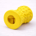 Distributeur de croquettes Canidoo à bascule pour chien, jouet en caoutchouc, jaune