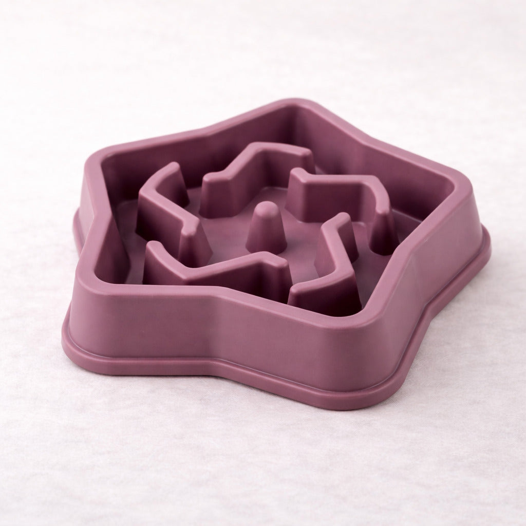 Gamelle anti-glouton Canidoo pour chien, relief étoile, rouge