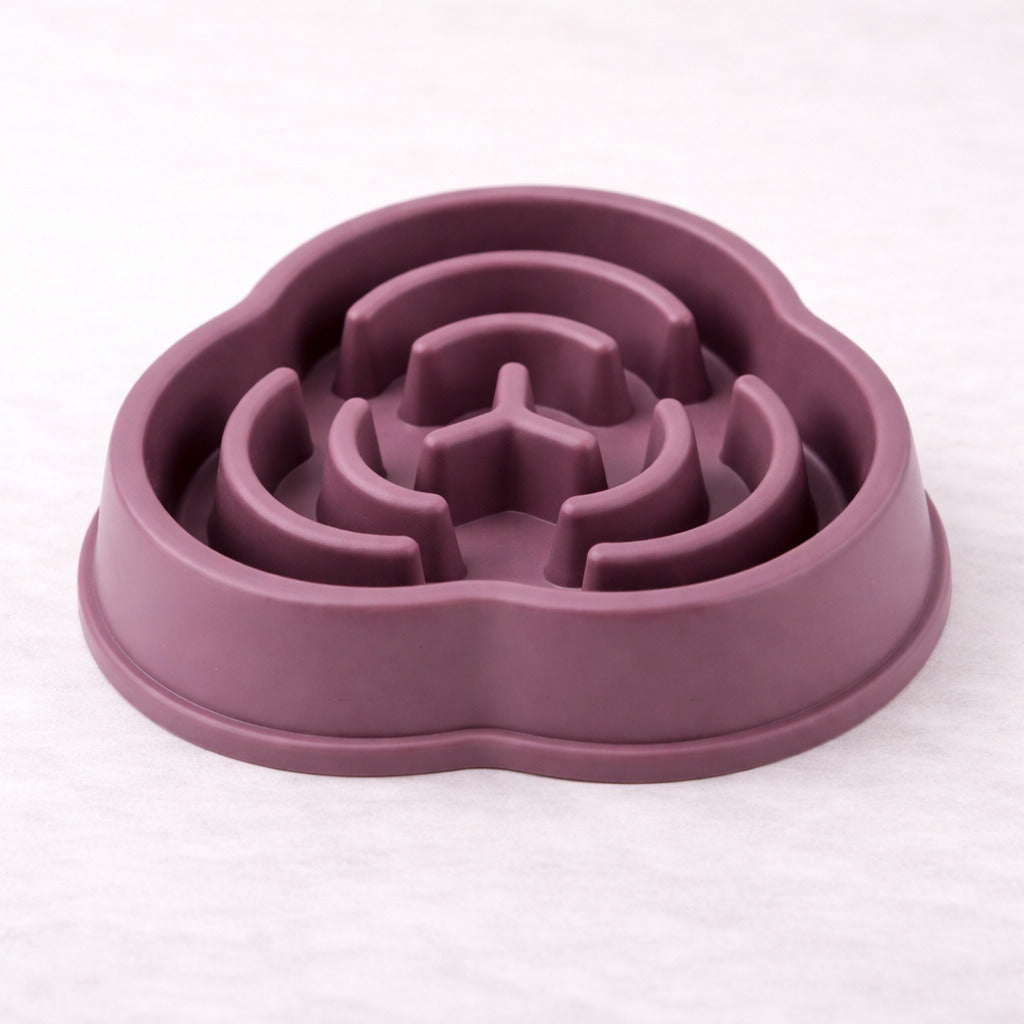 Gamelle anti-glouton Canidoo pour chien, relief trèfle, rouge