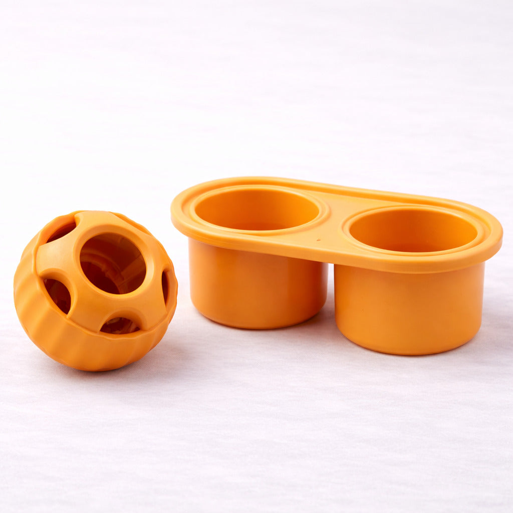 Jouet à lécher Canidoo à congeler pour chien, support de léchage, orange