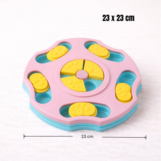 Puzzle interactif en forme de disque Canidoo - dimensions 23 x 23 cm