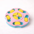 Puzzle interactif pour chien en forme de disque rose Canidoo, niveau 1