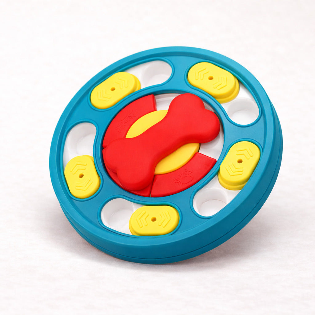 Puzzle interactif pour chien bleu Canidoo, plateau en plastique, niveau facile