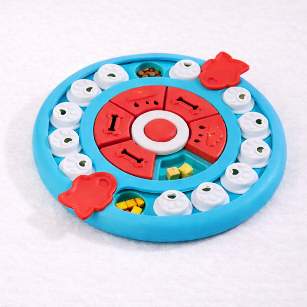 Puzzle interactif pour chien bleu Canidoo, plateau en plastique, niveau 3